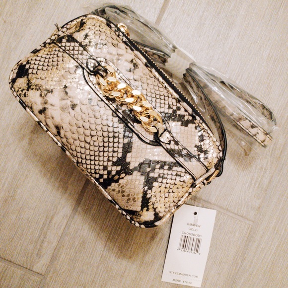 Steve Madden BMaven Gold Snake Skin - Picture 2 of 3